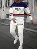 Traje de Sudadera con Cuello Redondo y Pantalón para Hombre Temu Transfronterizo Estampado 3D Moda Hip-Hop al Aire Libre Ropa Deportiva