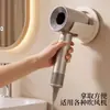 Soporte de ventosa, soporte de secador de pelo perezoso manos libres, almacenamiento de baño sin taladro, estante de pared para secador de pelo