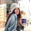 Touca de Renda Floral Fina Nova para Primavera e Verão para Mulheres, Chapéu Touca Versátil Moda Estilo Coreano