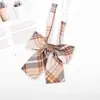 Corbata Marrón Camisa Oscura para Estudiantes Varones, Estilo Universitario, Rayas Color Café Retro Corbata de Lazo JK Decorativa Sin Corbata, Accesorio para Mujer