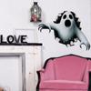Creativas Pegatinas de Pared Temáticas de Halloween con Calaveras de Llama, Fantasmas y Caras Fantasmales para Decoraciones Festivas de Tienda y Sala de Estar