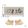 Molde de silicona con forma de ángel, estilo retro europeo, para decorar tartas, chocolate y otros productos de bricolaje.