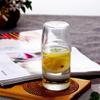 Jarra de Jugo de Vidrio Transparente Juego de Una Jarra Una Taza Hogar Vidrio de Alto Borosilicato Juego de Hervidor de Agua Fría para Una Persona