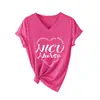 Enfermeira Nic Coração Amazon Atacado Comércio Exterior Transfronteiriço Feminino Confortável Casual Tamanho Plus Versátil Manga Curta