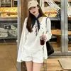 Shorts Casuales Blancos Estilo Coreano para Mujer, Nuevo Modelo Verano 2026, Cintura Elástica, Adelgazantes, Estilo Old Money, Pantalones de Cinco Puntos de Pierna Ancha