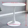 Mesa redonda estável e elegante, perfeita para sala de jantar em casa, quarto, varanda, como mesinha de chá ou como mesa de reunião em uma loja de milk tea ou café.