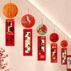 Lanternas Decorativas do Ano do Cavalo Atmosfera de Ano Novo Decorações de Festival da Primavera Decorações de Shopping Adornos Pendurados com Caractere da Fortuna 2026 Novo Estilo Chinês Decorações Penduradas de Lanterna Vermelha