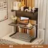 Estrutura de Cama Beliche Mesa de Cama Suspensa Armazenamento Lateral de Cama de Dormitório Universitário Mesa de Computador Mesa Multifuncional para Pessoa Preguiçosa