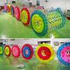 Brinquedo de parque aquático inflável bola de caminhada dispositivo de caminhada rolo d'água espessado equipamento de diversão para crianças e adultos cor
