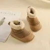 Botas de Neve para Bebê Outono Inverno Solado Macio Bebê Com Pelúcia Espessa Criança Pequena Moda Versátil Sapatos de Algodão Botas de Neve Sapatos