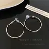 Brincos de Argola Sem Furos, Argolas Grandes para Mulheres, Estilo Nicho High-End, Exagerados, Versáteis para Outono e Inverno, Brincos de Casaco da Moda