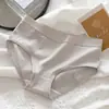 Venta Directa de Fábrica Ropa Interior en Stock para Mujeres Algodón Puro Transpirable Niñas Simple Japonesa Cintura Media Estudiante Calzones Sin Costuras