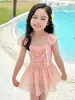 Traje de Baño Infantil Falda de Gasa Niños Pequeños Fresco Secado Rápido Traje de Baño Traje Estilo Ins Paraíso de Aguas Termales Fábrica de Trajes de Baño