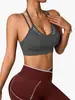 Sujetador Deportivo Cruzado de Doble Tirante para Mujer, Ropa Deportiva Cruzada para Fitness con Almohadillas en el Pecho, Sujetador de Yoga con Estampado de Leopardo