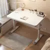Mesa de noche para uso doméstico, mesa ajustable en altura manual y móvil con ruedas, escritorio de escritura pequeño para estudiantes, mesa de estudio para niños con ruedas