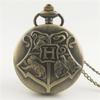 Relógio de Bolso Vintage Bronze Moda Letra H Animal Envolvente Relógio Grande Masculino Moda Capa Flip Relógio Comemorativo