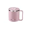 Taza de Acero Inoxidable 304 de Doble Pared con Tapa para Oficina en Casa, Taza de Café, Taza de Leche, Taza para Beber Antiescaldable