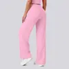 Pantalones de yoga transfronterizos europeos y americanos, finos, amigables con la piel, de cintura alta, pierna recta, corte holgado, ropa de yoga adelgazante, ropa deportiva y para exteriores