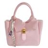 Bolso Balde Simple de Mano Estilo Coreano 2025 Verano Nueva Moda Patrón Lichi Bolso de Mujer, Bolso Cruzado Elegante y con Estilo