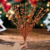 Decoração de Natal conjunto de sala de estar pistache baga dourada flor artificial suprimentos para festa arranjo de flores bola de Natal com glitter
