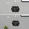 Tiendas Retro Europeas y Americanas Cafetería abierta Placa de Puerta de Madera de Doble Cara con Forro Interruptor de Puerta Placa de Madera Decorativa Decoración de Pared