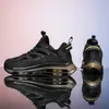 Zapatos de hombre transfronterizos, primavera deportes casuales correr absorción de impactos amortiguación de aire aumento de altura juvenil versátil guerrero negro zapatos de papá de moda