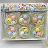 Colgante squishy creativo de bollo al vapor y bollo de cristal, lindo juguete realista de comida, juguete squishy para aliviar el estrés para niños