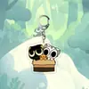 Chaveiro Periférico de Filme e Anime Acrílico Fosco Dupla Face Pingente para Mochila Escolar de Estudante Gatinho Fofo Luo Xiaohei