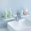 Estante Giratorio de Almacenamiento para Baño Estante para Ducha Estante de Esquina para Baño Sin Perforación Estante de Almacenamiento para Grifo Tipo Ventosa de Pared para Inodoro
