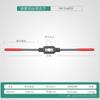 Llave de macho de roscar manual, totalmente de acero, en forma de T, extendida, con bisagra manual, barra de bisagra, herramienta de roscado ajustable, juego de trinquete