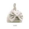 2023 comercio exterior gorro fetal infantil gorro de bebé con lazo color liso cola gorro pullover para recién nacido 0-1