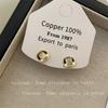 Pendientes de Ojo de Gato Dorado de Entrada de Moda Lujo Pendientes Mujer Combinan con Todo Elegantes Exquisitos Pequeños Simples Retro Pendientes con Pasador de Plata