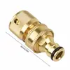 Accesorios de conector macho-hembra para manguera de jardín, conector rápido de 6 puntos, conector rápido de latón estilo americano para manguera de 3/4