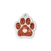 Etiqueta para mascota con purpurina de color, corazón pequeño, garra de perro grabada, etiqueta para perro con forma de garra, etiqueta para collar de gato DIY, joyería