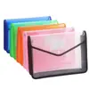 Bolsa para Documentos Tridimensional Transparente com Padrão Diagonal, Produto Quente de Venda Transfronteiriça A4/A5/Fc, Organizador de Escritório Feito Sob Medida por Fábrica de Sublimação