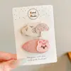 Pinza de Pelo de Lana con Forma de Corazón y Flor Estilo Coreano para Mujeres Adultas Flequillos Pinzas Laterales Accesorios para el Cabello Otoño Invierno Sensación de Alta Gama Pinzas para Cabello Rebelde