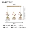 Lámpara Colgante de Mesita de Noche para Habitación de B&B Estilo Francés Vintage para Estudio Entrada Flor de Rosa Creativa Lámpara de Iluminación Ambiental de Vidrio