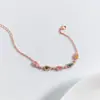 Pulsera Calabaza Nalan de Plata S925 Incrustada con Turmalina y Diamantes, Joyería Exquisita y Simple Estilo Ins Diseño de Nicho S8776
