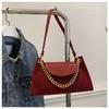 Bolso Estilo Chanel de Moda para Mujer 2024 para Combinar con Todo, Bolso Bandolera de Hombro Estilo Chanel, Terciopelo Rayado Vintage con Cadena, Bolso de Mujer