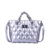 Bolsa de Mão Acolchoada Brilhante de Alto Valor para Mulheres 2025 Nova Moda Elegante Corrente Ombro Transversal Bolsa de Trabalho
