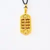 Loja de Ouro Mesmo Estilo Ouro Antigo Rotativo Fortuna Abacus Vazado Pingente Novo Estilo Chinês Corrente de Contas Colar Corrente Chopard