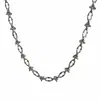 Collar Minimalista Americano de Calle Acero de Titanio Nudo Espina Hip-Hop Moderno Unisex Metal Gargantilla Cadena Clavícula Sin Desvanecimiento