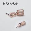 Pingente Fivela de Prata 925 Eletrogalvanizada Fivela com Diamante Fivela de Jade Cristal Esmeralda Pingente de Âmbar Cabeça de Fivela Acessórios de Joalheria DIY