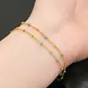 Cadena de Cuentas Rellenas de Oro de 14K, Cadena Cruzada, Cadena de Luciérnaga con Goteo de Aceite Accesorios para Joyería DIY de EE. UU.
