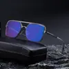 Gafas de sol de moda cuadradas europeas y americanas 2026 para hombre, Gafas de sol retro de doble puente para exteriores con protección UV para hombre, Transfronterizo