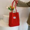 Bolso de Hombro tipo Cubo de Terciopelo Nuevo Artístico Fresco Pluma Bolso de Mujer Estilo Universitario Casual Gran Capacidad Bolso de Mano