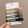 Grampo de bico de pato básico e sofisticado para mulheres, versátil, simples, design de nicho, presilha lateral moderna para maquiagem, acessório de cabelo