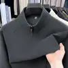 Sudadera para hombre con media cremallera transfronteriza, nueva moda otoño 2026, informal, versátil, con cuello alto, jersey, camiseta básica para hombre