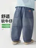 Calça Jeans Denim para Meninos Roupa de Outono Infantil Novo Estilo Primavera e Outono 2026 Roupas Infantis para Meninos Mais Velhos Calças Casuais
