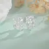 Aretes tipo ear cuff de encaje y pedrería, nicho de lujo ligero, dulces y elegantes con un toque cool, ear cuffs de corona adornados con pedrería para orejas sin perforar